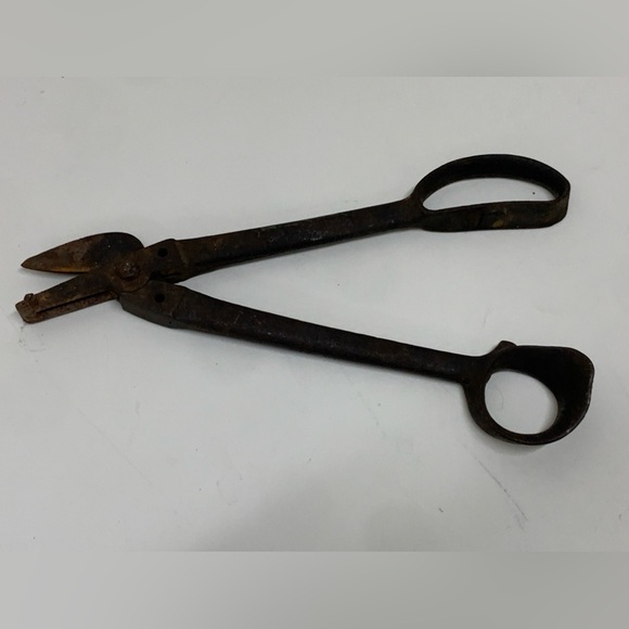 Early 20th Century Antique 13” Heavy Duty Sheet Metal Cutting Tin Snip Shears - Picture 16 of 16